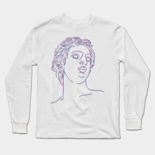 vaporwave anaglyph II Long Sleeve T-Shirt